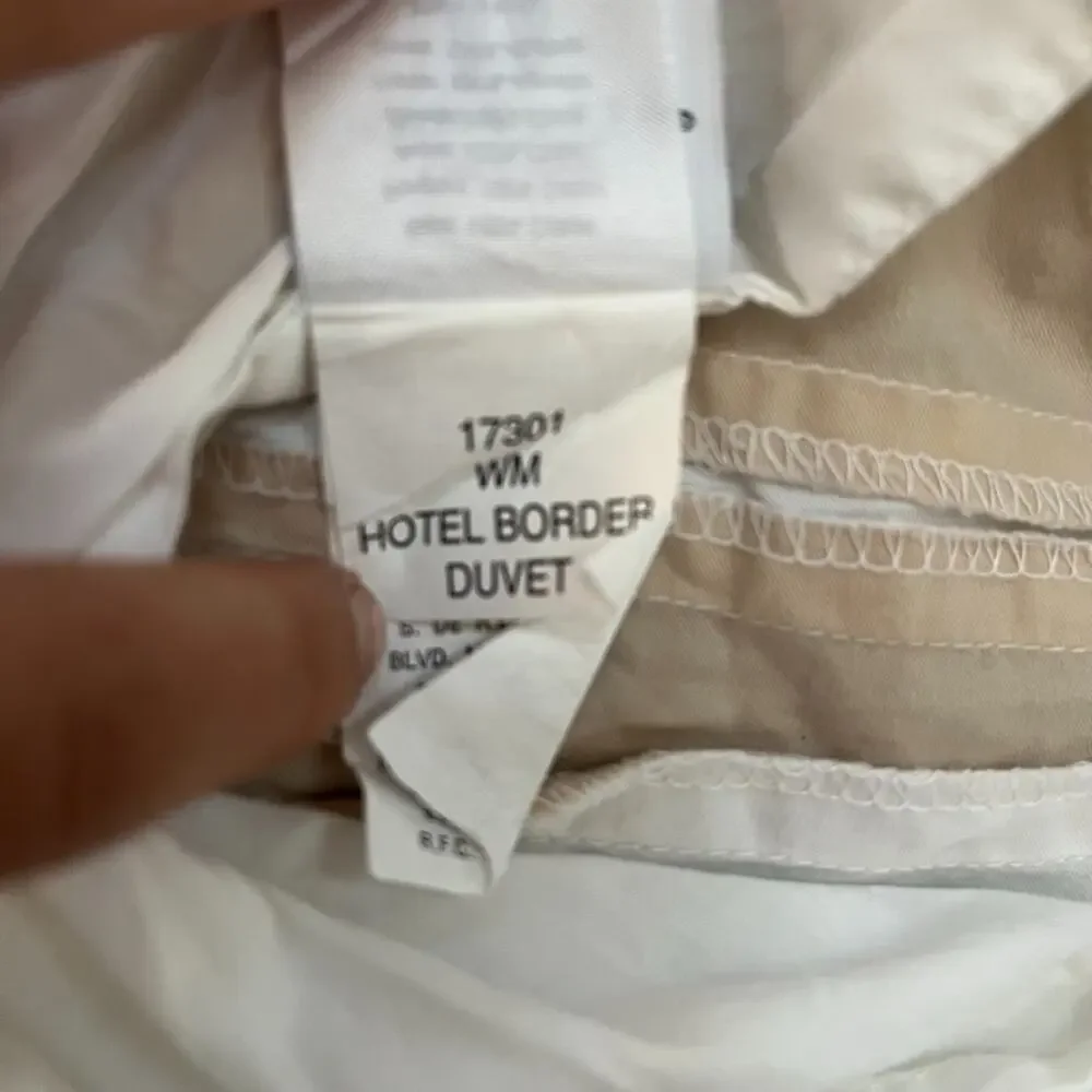 Wamsutta 100% Cotton King Pillowcases (2) Tan & White Striped